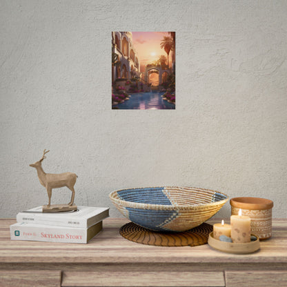 Desert Oasis Serenity: Arabian Nights-Inspired Artwork - Poster