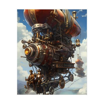 Steam Powered Sky-Liner Thrill Ride: Steampunk Race on Colum - Poster