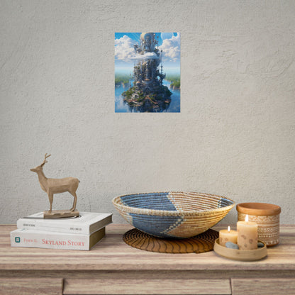 Floating City of Columbia: Breathtaking Aerial View - Poster