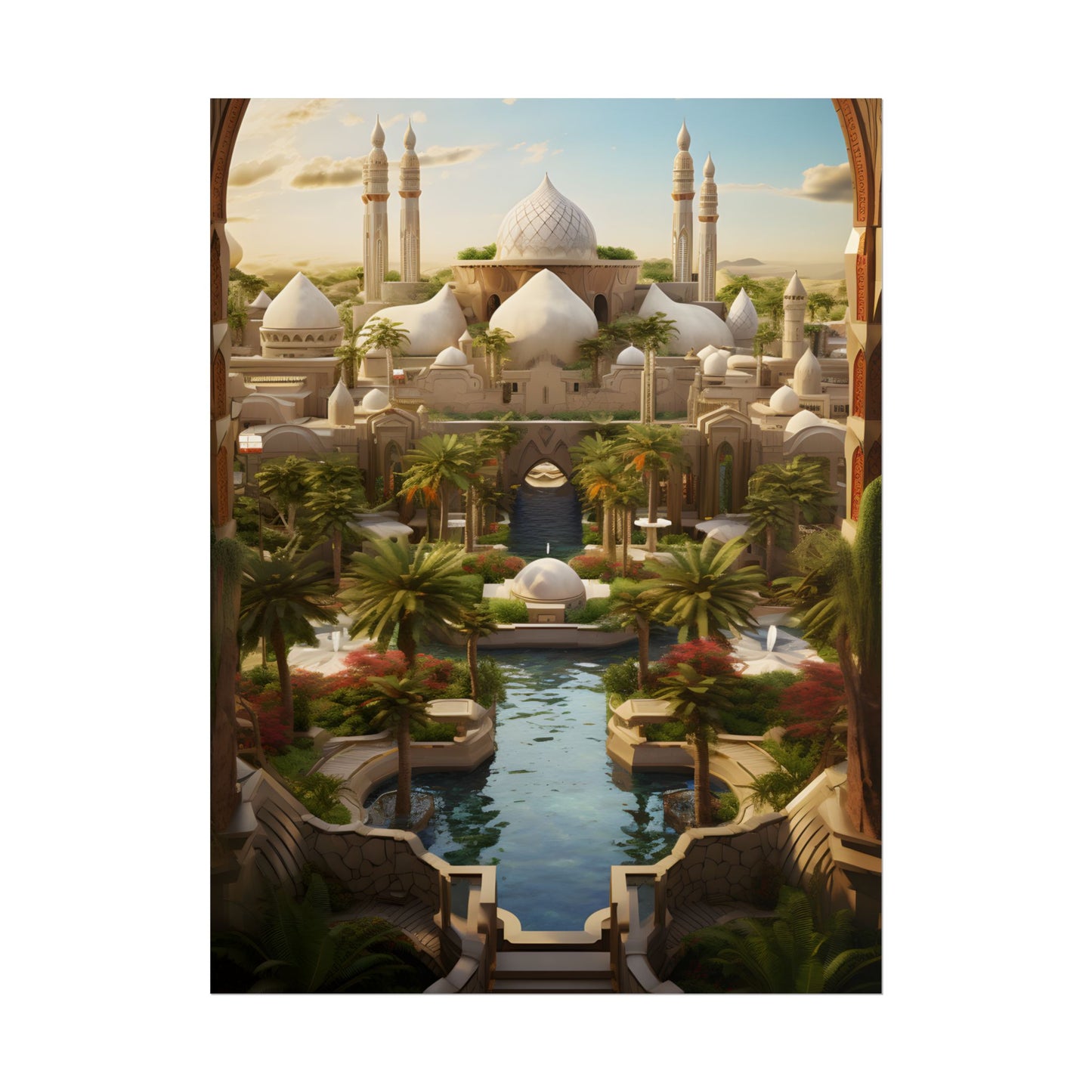 Desert Oasis Dreams: Arabian Nights-Inspired Artwork - Poster