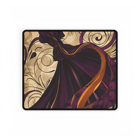 Art Nouveau Masterpiece: Elegant Geometric Design - Desk Mat