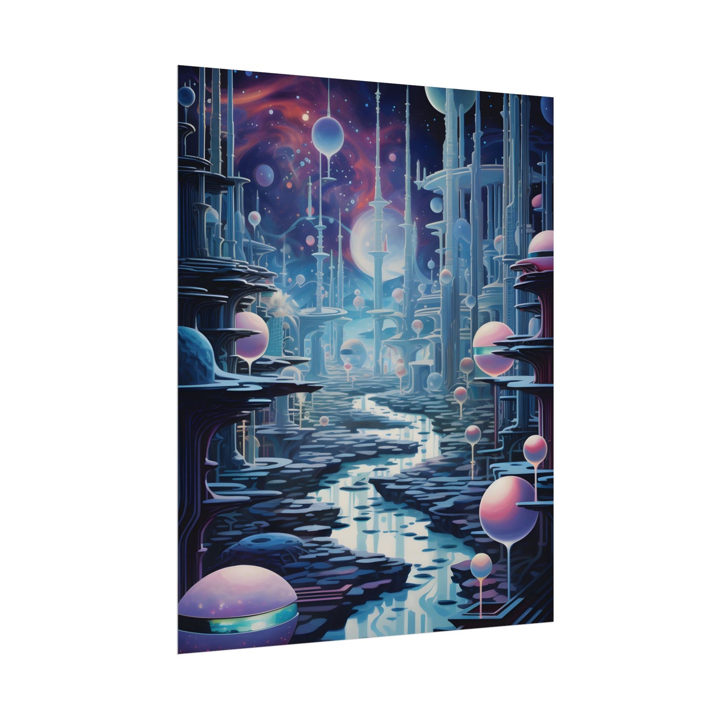Celestial Art Gallery: Modern Architectural Design - Poster