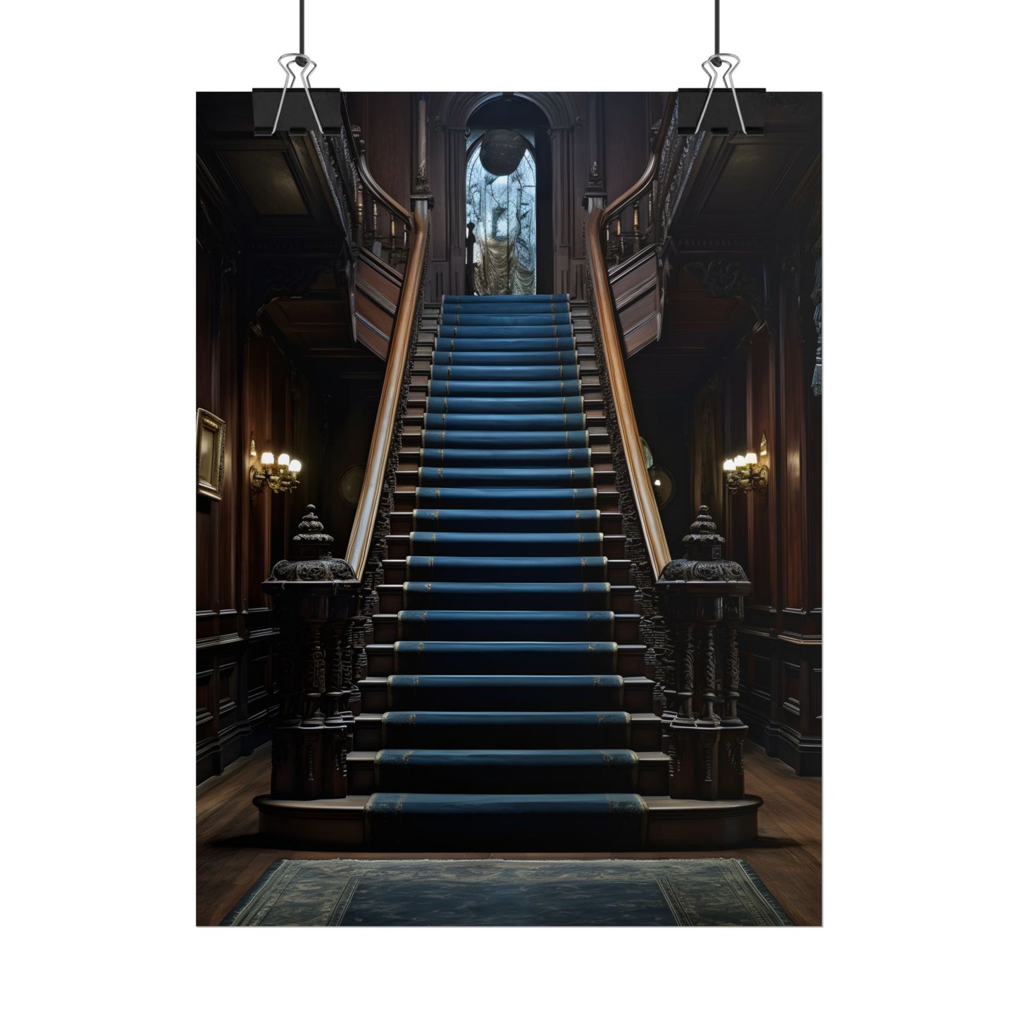 Haunted Gothic Mansion: Spooky Victorian Atmosphere Artwork - Poster