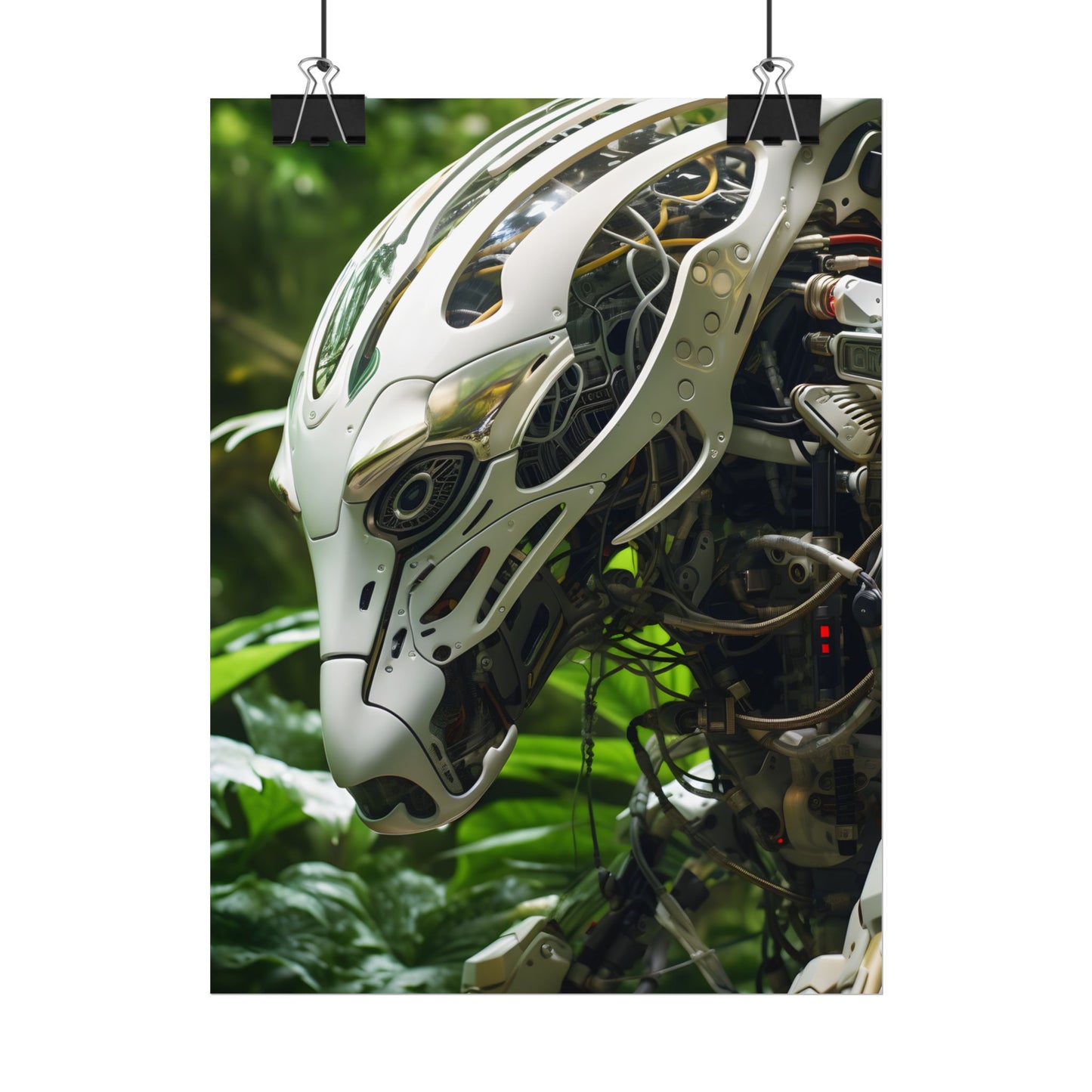 Tranquil Wildlife Sanctuary: AI-Operated Robot in Nature's Harmony - Poster