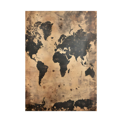 Timeless World Map: Elegant Artwork - Poster
