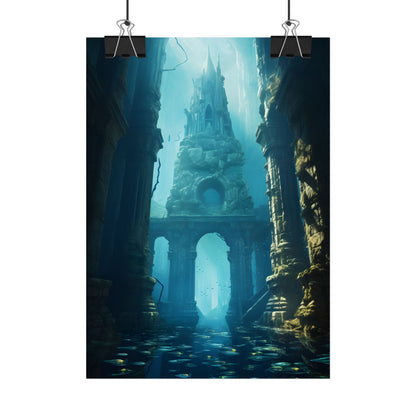Lost Underwater Civilization: Ancient City Artwork - Poster