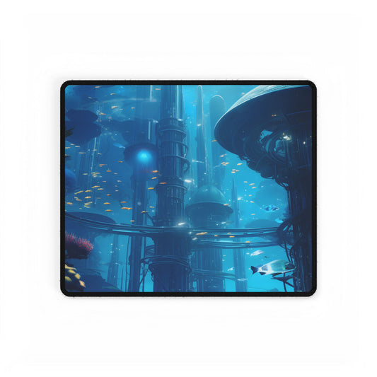 Underwater City of the Future: Submerged Metropolis - Desk Mat