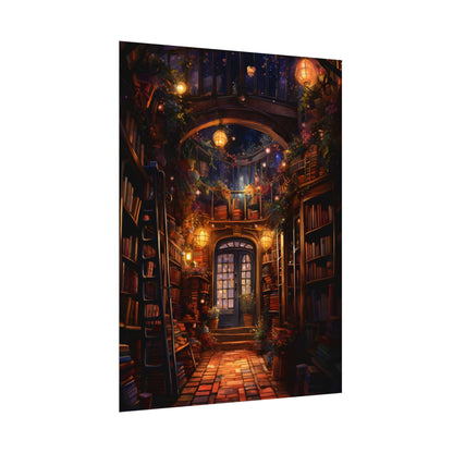 Magical Bookshop: Cozy Charming Bookstore Art - Poster