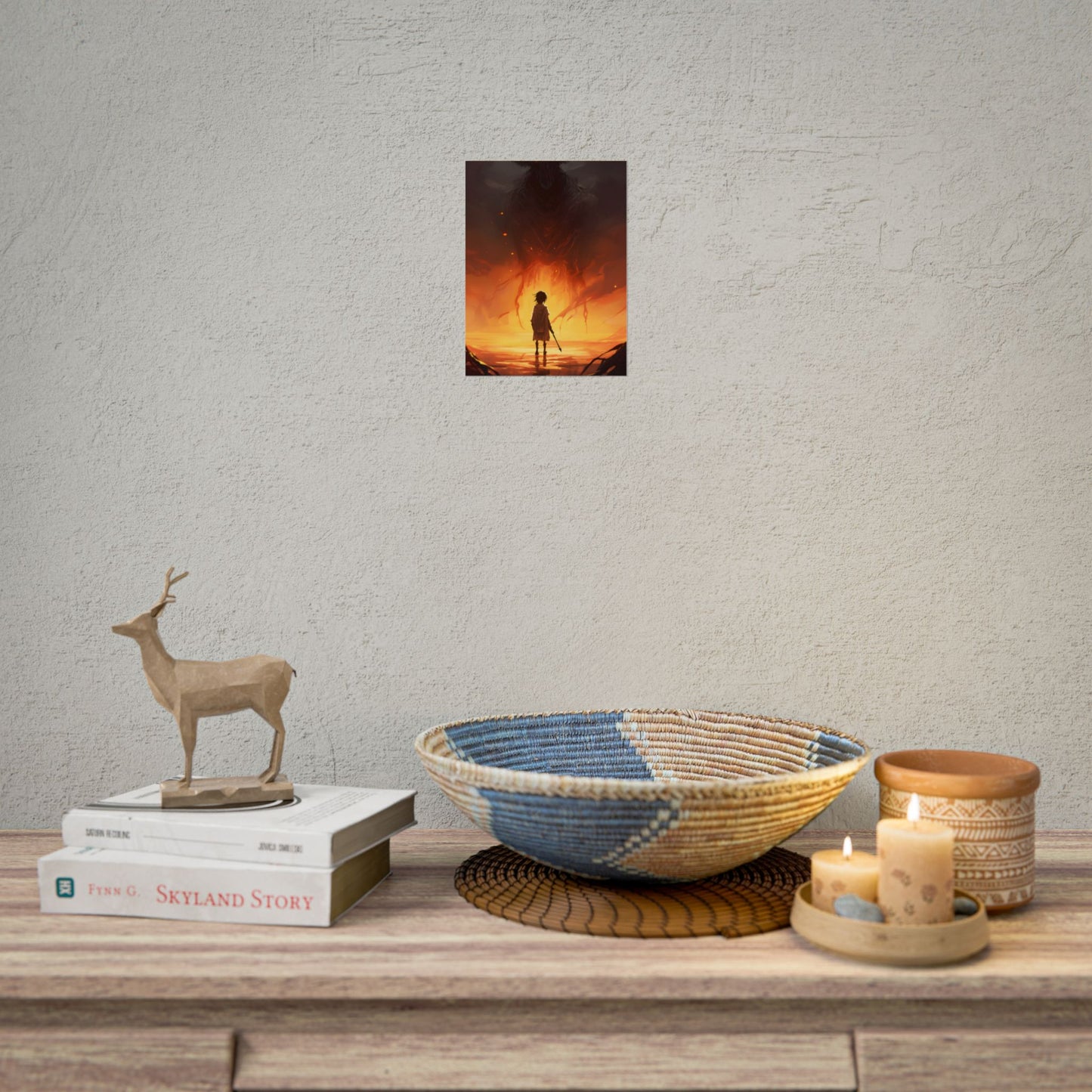 Cozy Kitchen Essentials: Wooden Cutting Board & Home Cooked Delights - Poster