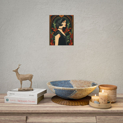 Elegant Vintage Poster: A Woman's Enchanting Presence - Poster