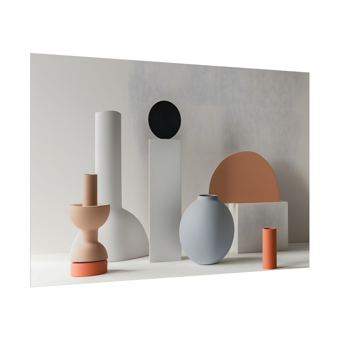 Minimalist Simple Geometric Jewelry: Close-Up View - Poster