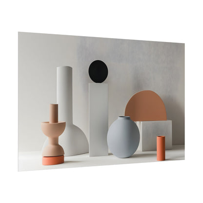 Minimalist Simple Geometric Jewelry: Close-Up View - Poster