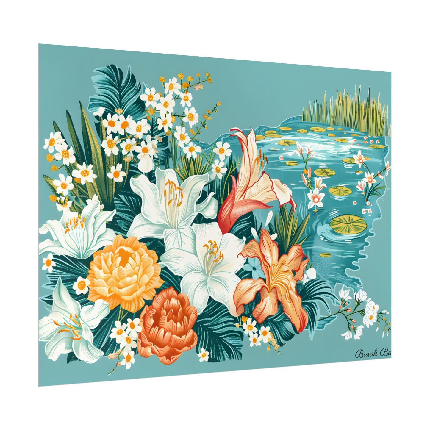 Vibrant Florida State Map: Colorful Artwork - Poster