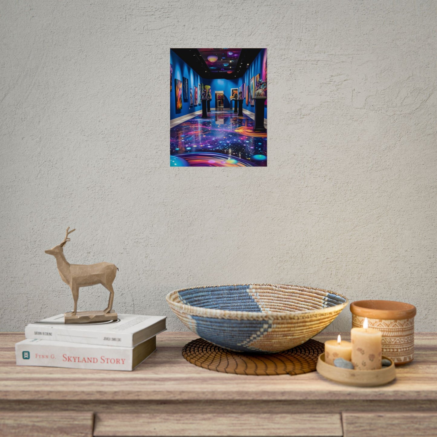 Celestial Art Gallery: Wide-Angle View with Soft Lighting - Poster