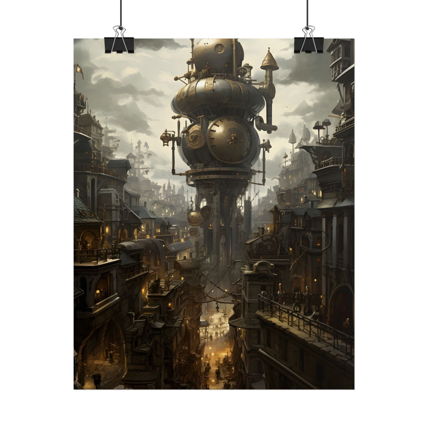 Vibrant Steampunk City: A World of Wonder - Poster