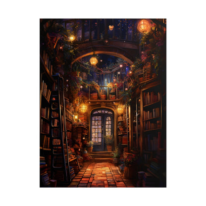 Magical Bookshop: Cozy Charming Bookstore Art - Poster