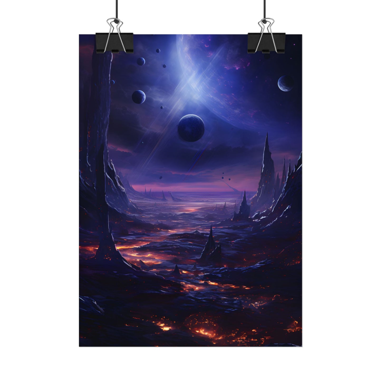 Black Hole Cosmic Odyssey: Space Art Digital Print - Poster