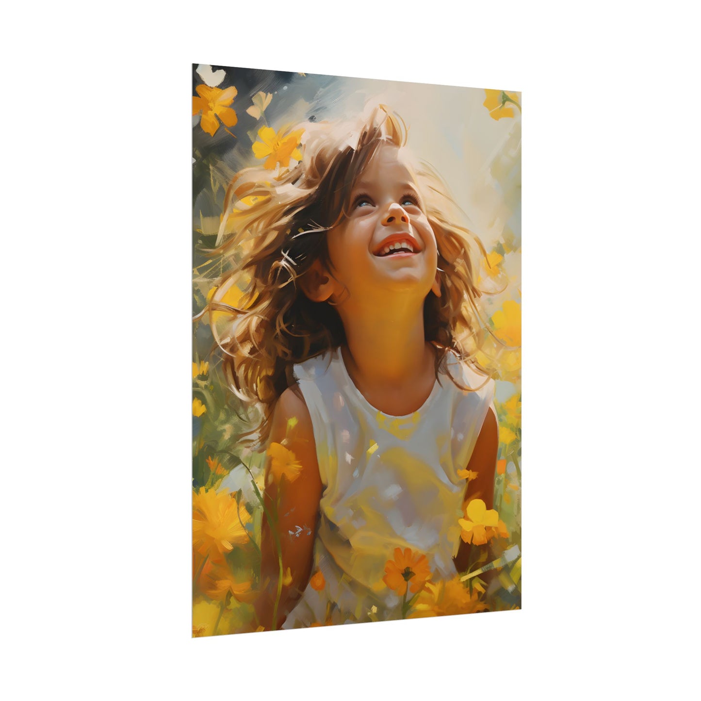 Childhood Innocence Portrait: A Candid Moment - Poster