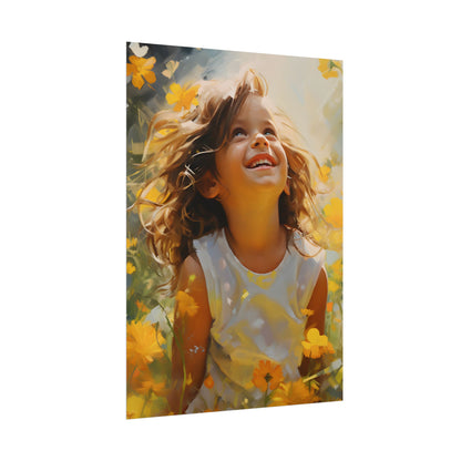 Childhood Innocence Portrait: A Candid Moment - Poster