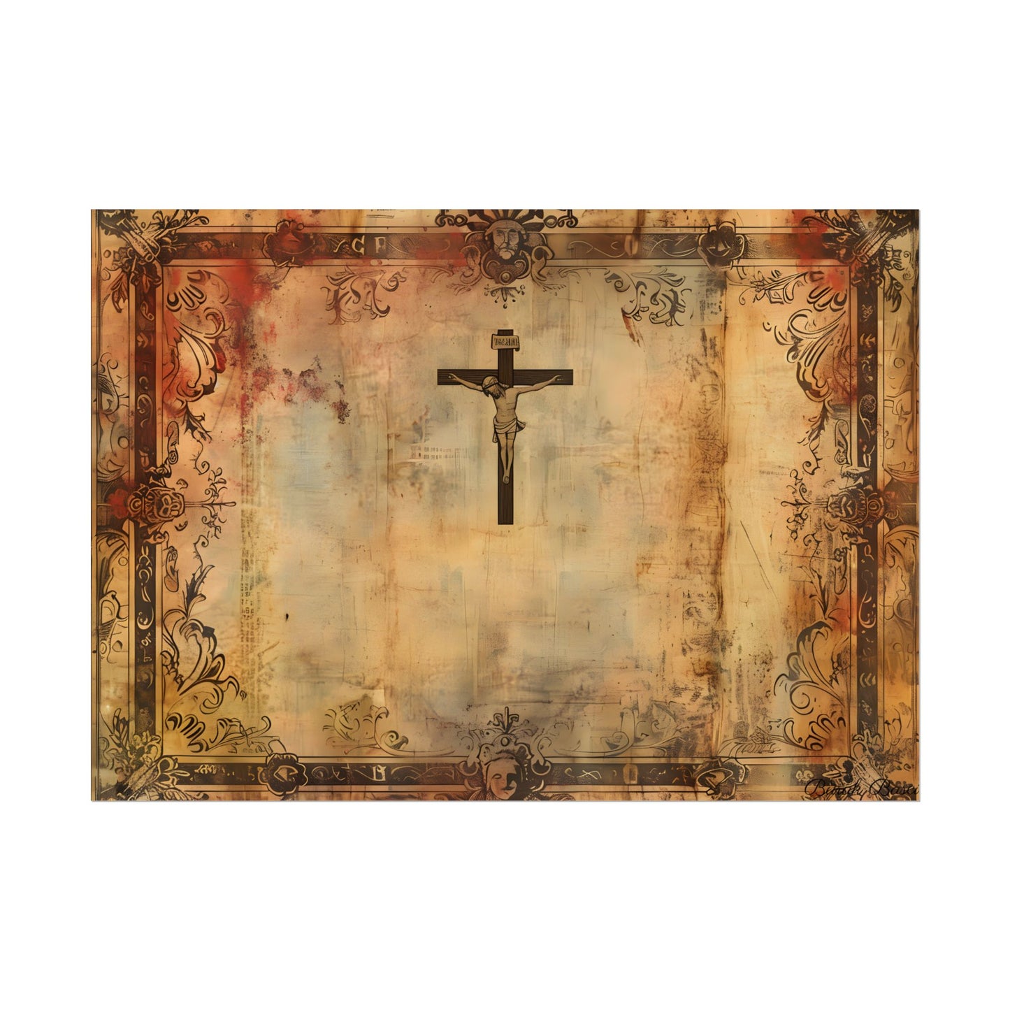 Vintage Biblical Art Print: A Historical Scene - Poster