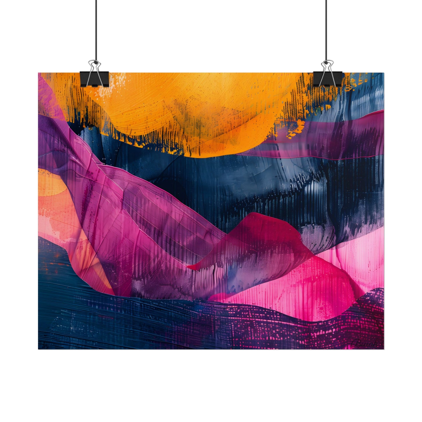 Vibrant Abstract Art: Organic Patterns in Modern Colors - Poster
