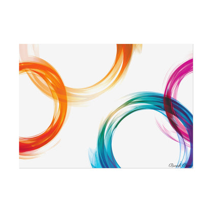 Swirling Abstract Colors: Vibrant Digital Artwork - Poster