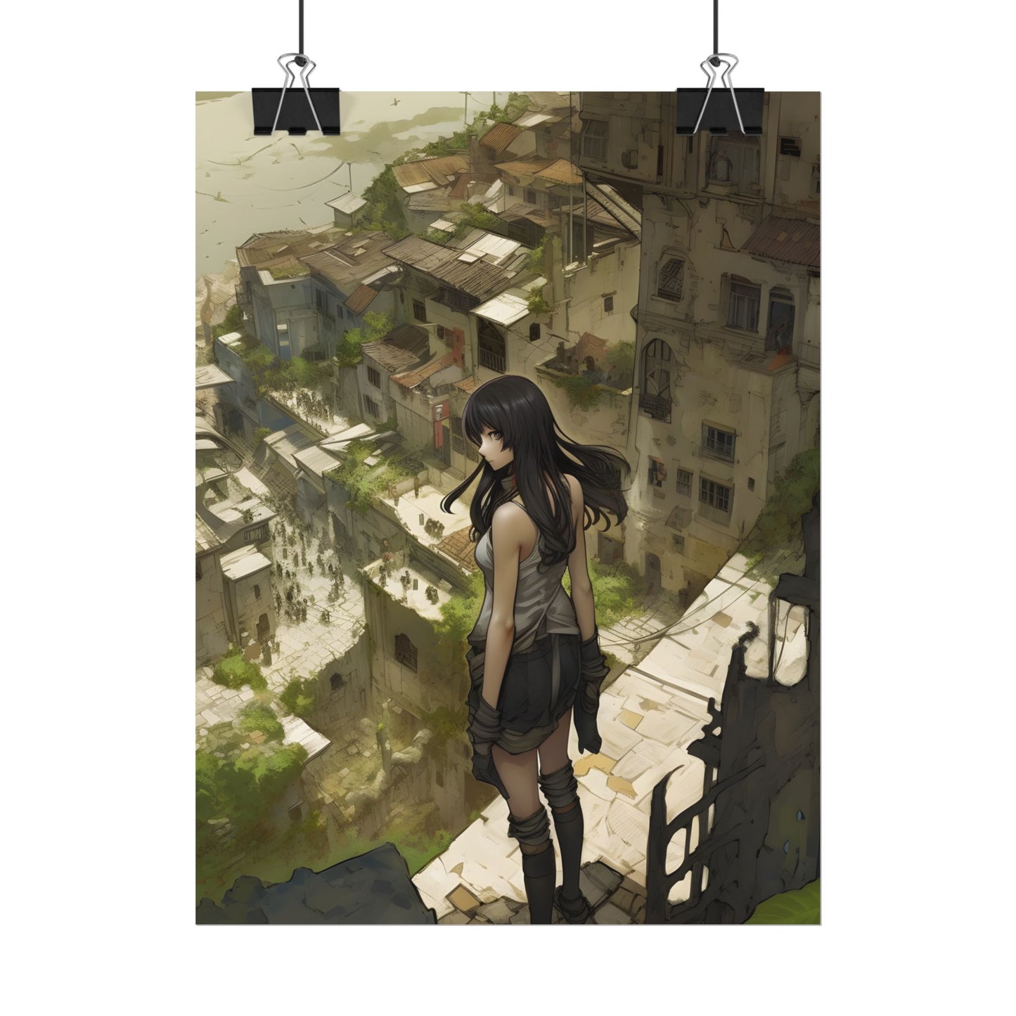 Dramatic Bird's Eye View: Mysterious Anime Encounter - Poster