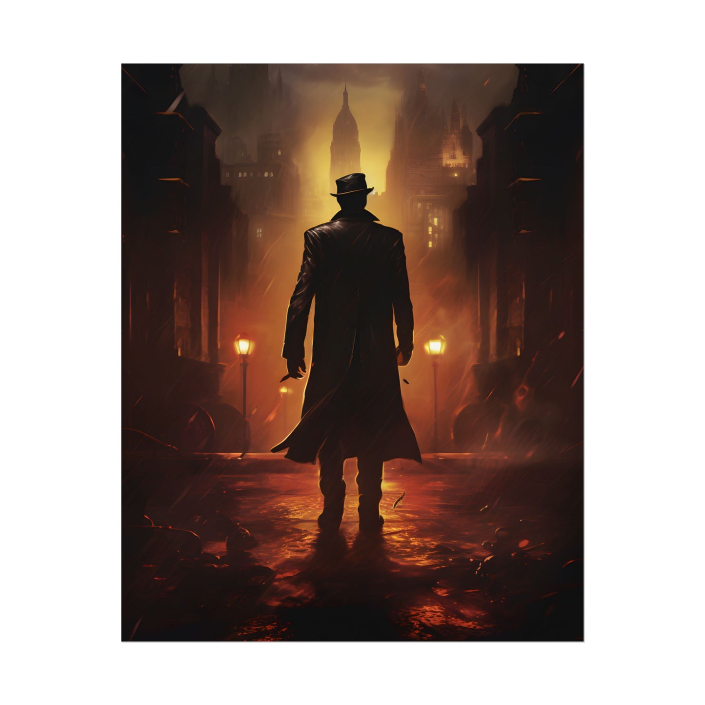 Urban Fantasy Detective: Mystery Graphic Novel Artwork - Poster