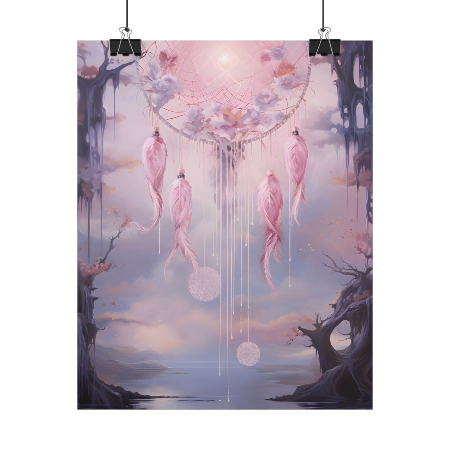 Ethereal Dreamcatcher Realm: Surreal Dreamscape Art - Poster