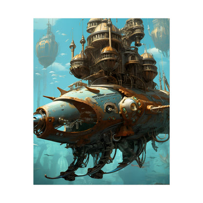 Steampunk Ocean Adventure: Victorian Industrial Voyage - Poster