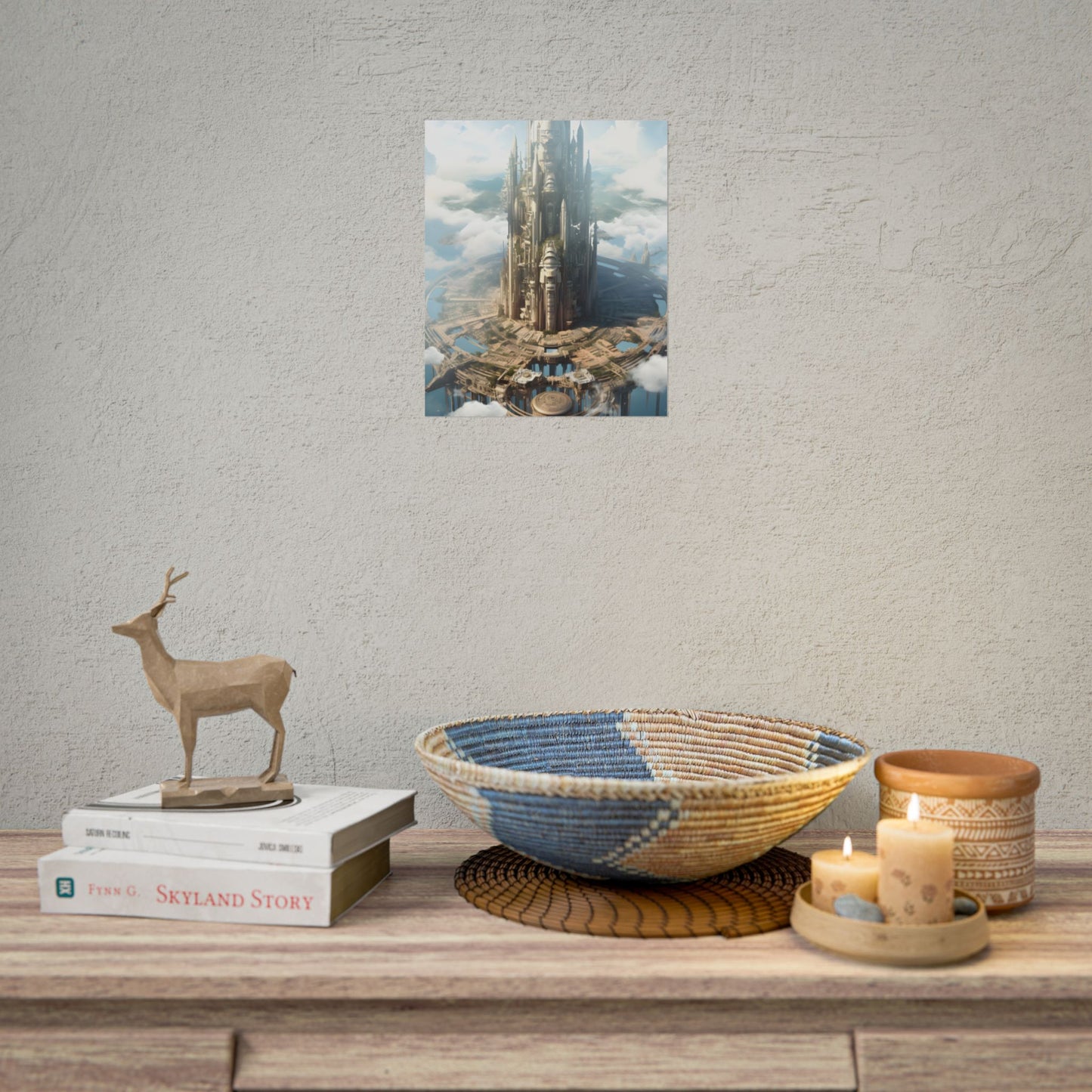 Breathtaking Floating City: Elevated Architecture - Poster