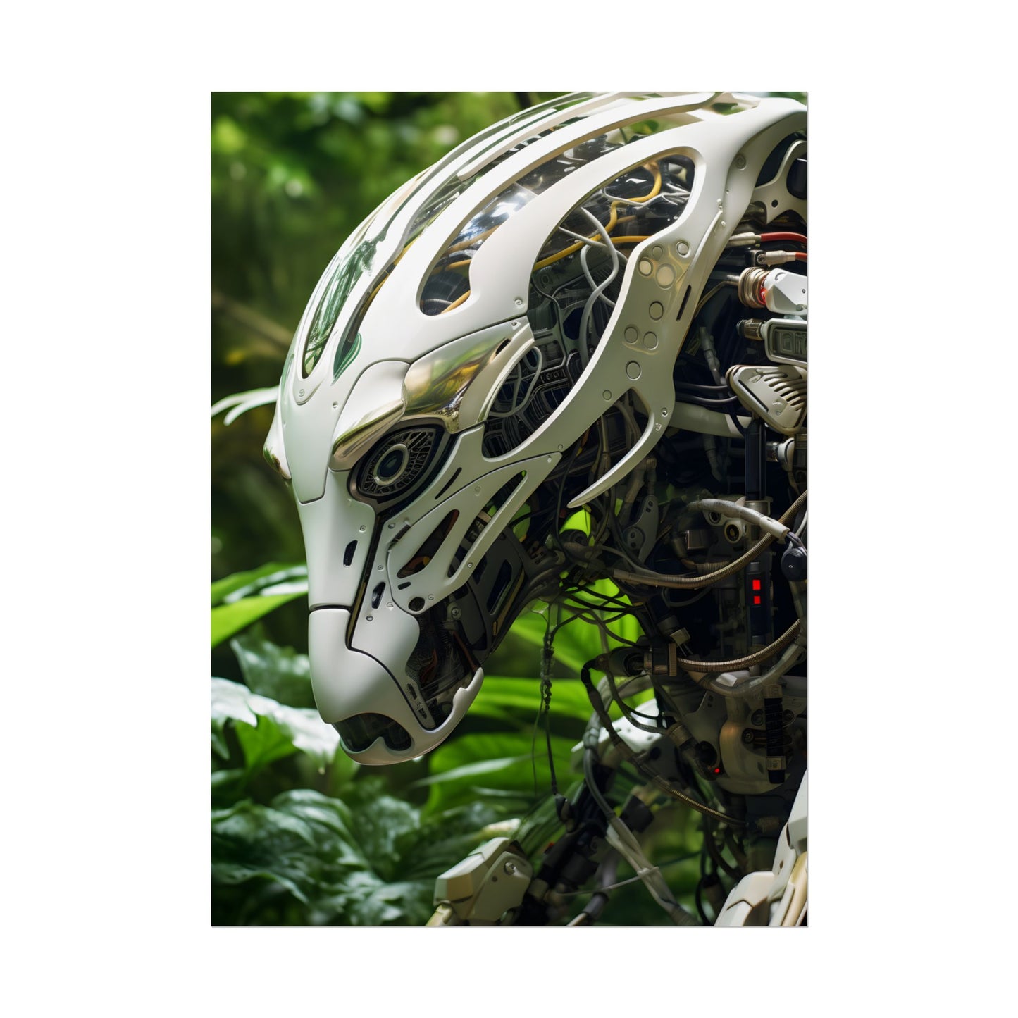 Tranquil Wildlife Sanctuary: AI-Operated Robot in Nature's Harmony - Poster