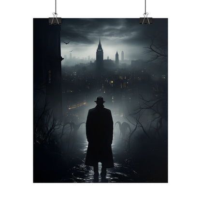 Dark Streets, Hard-Boiled: Urban Fantasy Detective Artwork - Poster