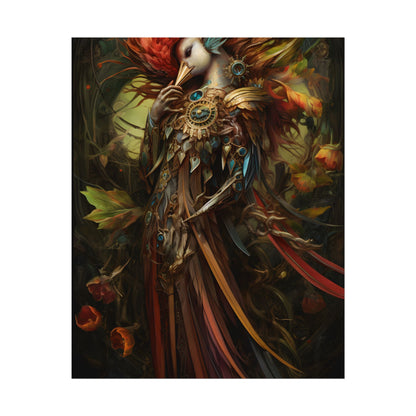 Grand Statue of a Majestic Bird in Serene Setting - Poster
