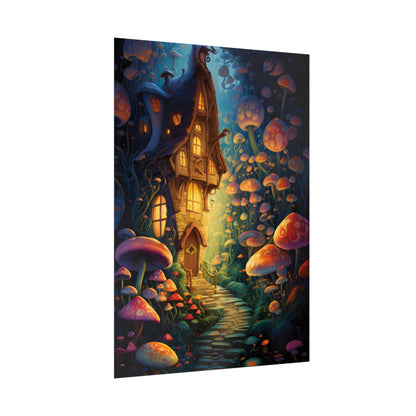 Enchanted Forest Whimsy: Vibrant Fairy Tale Artwork - Poster