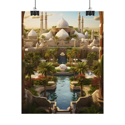 Desert Oasis Dreams: Arabian Nights-Inspired Artwork - Poster