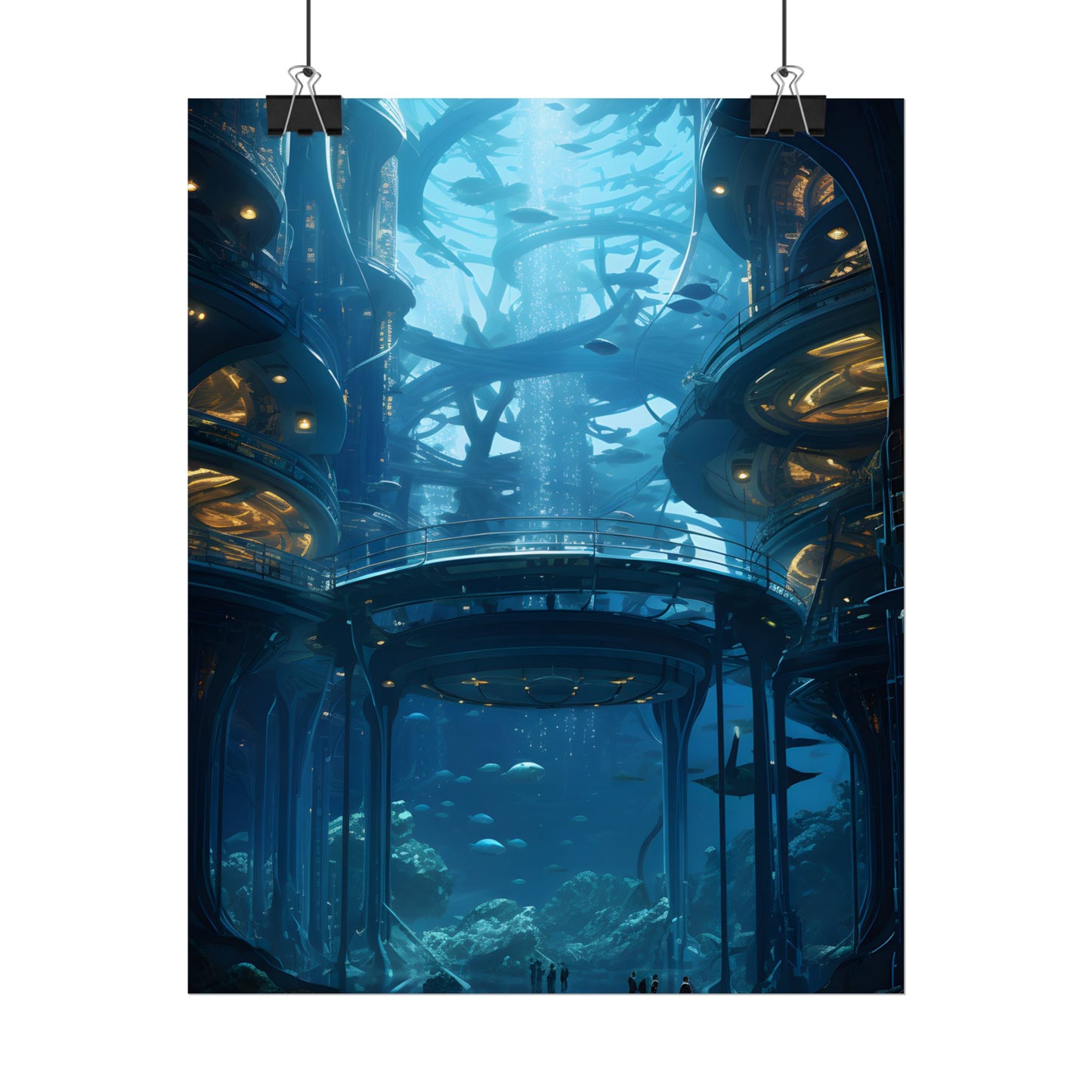 Advanced Underwater City: Visionary Metropol in the Future - Poster