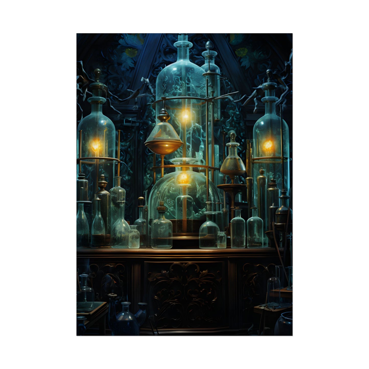 Laboratory Scene: Scientist in Chemical Research - Poster