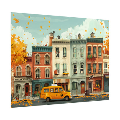 Whimsical Yellow Dream: A Captivating Illustration - Poster