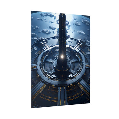 Cosmic Space Station: A Glimpse of Home in the Stars - Poster
