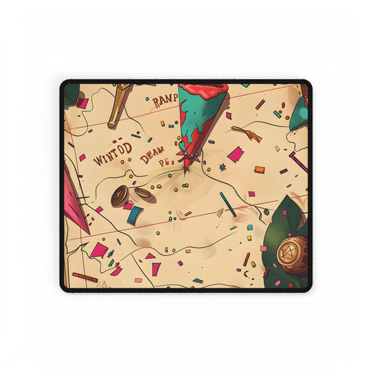 Whimsical Portrait with a Large Nose - Desk Mat