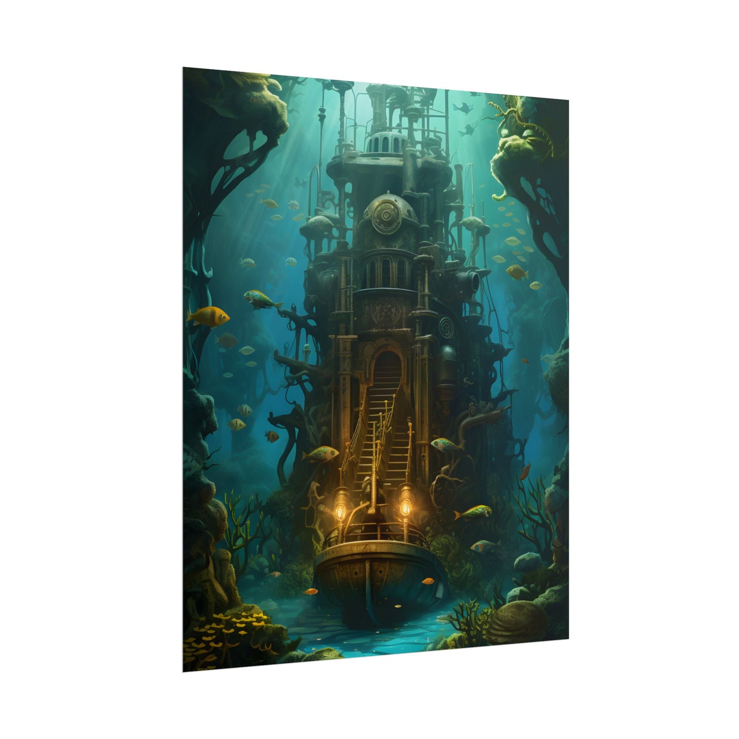 Steampunk Undersea Odyssey: A Journey on the Nautilus - Poster