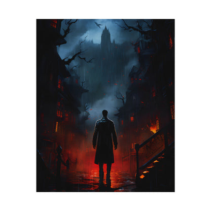 Urban Fantasy Noir: Nighttime Detective Artwork - Poster