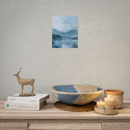 Peaceful Serenade: A Calming Landscape with Inspirational Quote - Poster