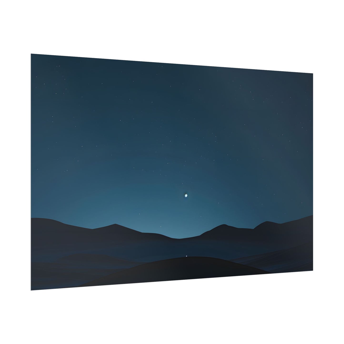 Minimalist Night Sky: Abstract Starry Art - Poster