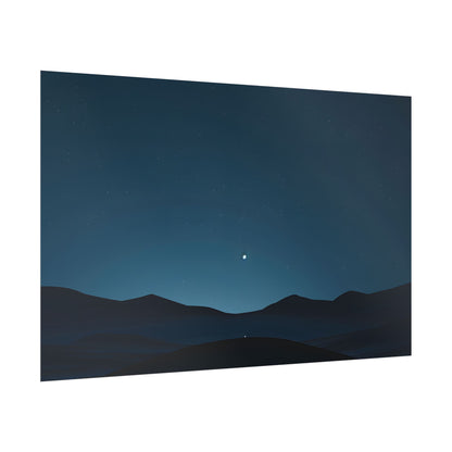 Minimalist Night Sky: Abstract Starry Art - Poster