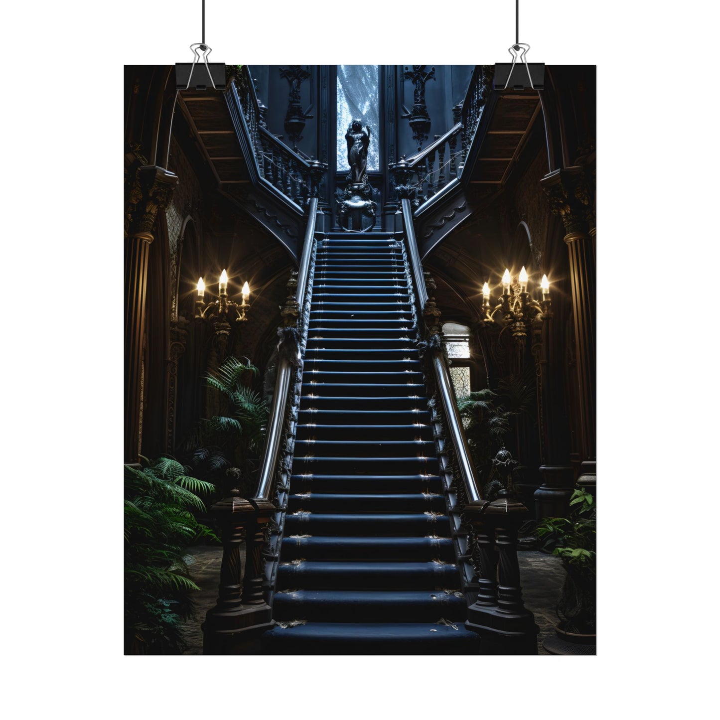 Haunted Victorian Mansion Mystery: Spooky Gothic Artwork - Poster