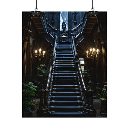 Haunted Victorian Mansion Mystery: Spooky Gothic Artwork - Poster