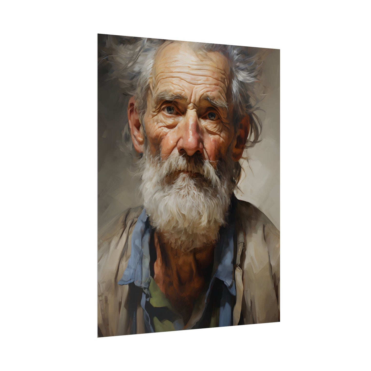 Elderly Wisdom: Portrait of a Timeless Soul - Poster