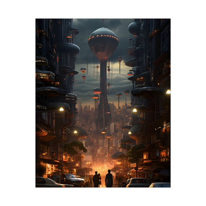 Dystopian Utopia: Perfect Urban Landscape Artwork - Poster